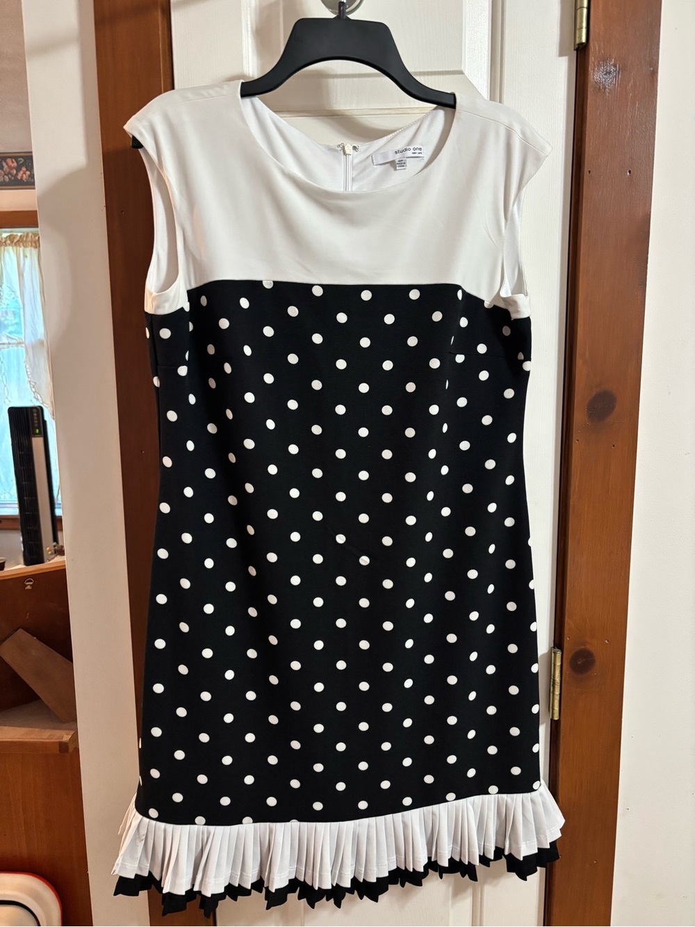 Studio One Black & White Polka Dot women’s dress